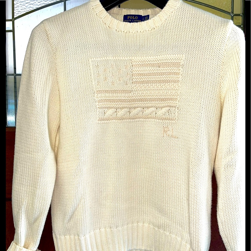Polo Ralph Lauren Flag Cotton Crewneck Sweater
